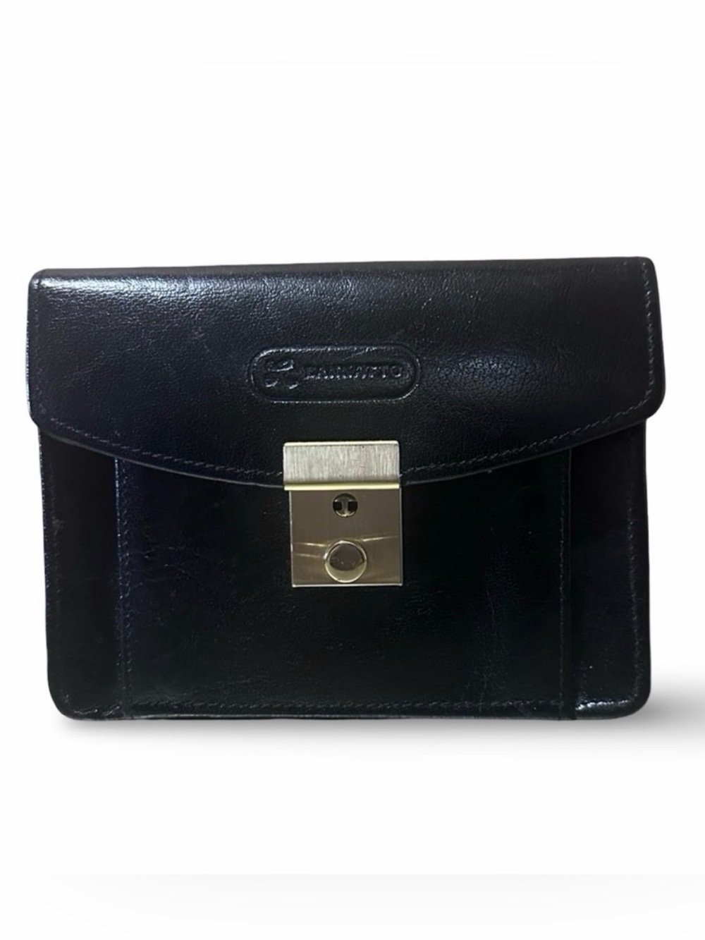 LANNATTO Luxury Black
Genuine Leather small belt clip bag/wallet Luxury Leather